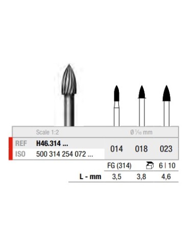 H46.314.014 Fresa Carburo...